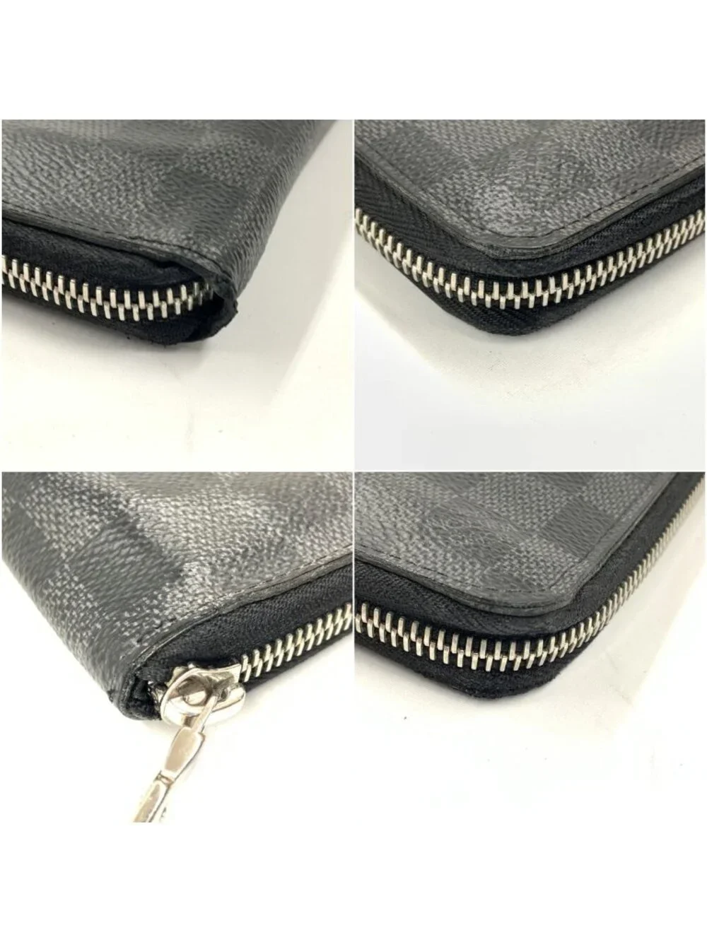 Louis Vuitton Damier Graphite Zippy Wallet Vertical Zip Around Black